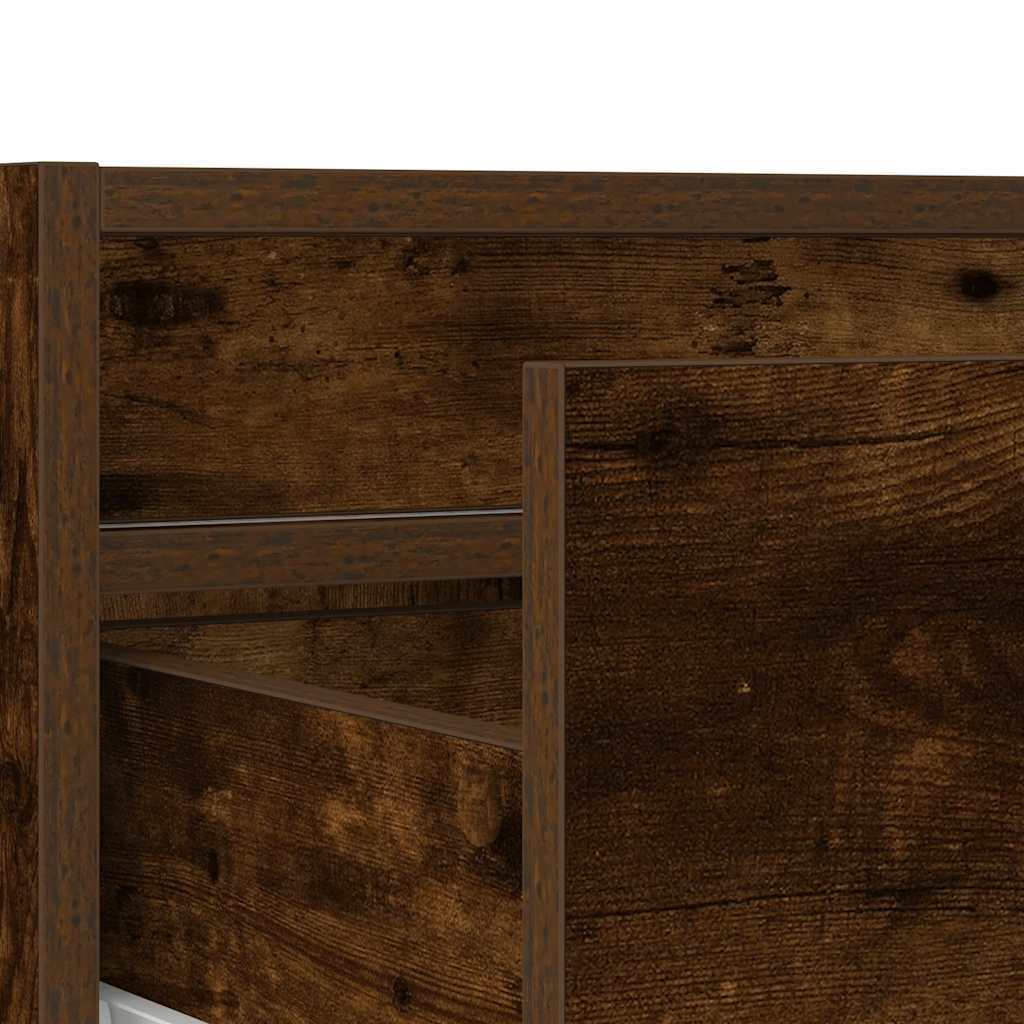 TV-Møbel Røkt EikTV-benk med LED-lys 75x35,5x25 cm