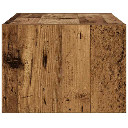 TV-Møbel Gammelt Tre Tv-benk med LED-lys 75x35,5x25 cm