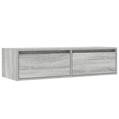 TV-Møbel Sonoma Grå TV-benk med LED-lys 100X35,5x25 cm