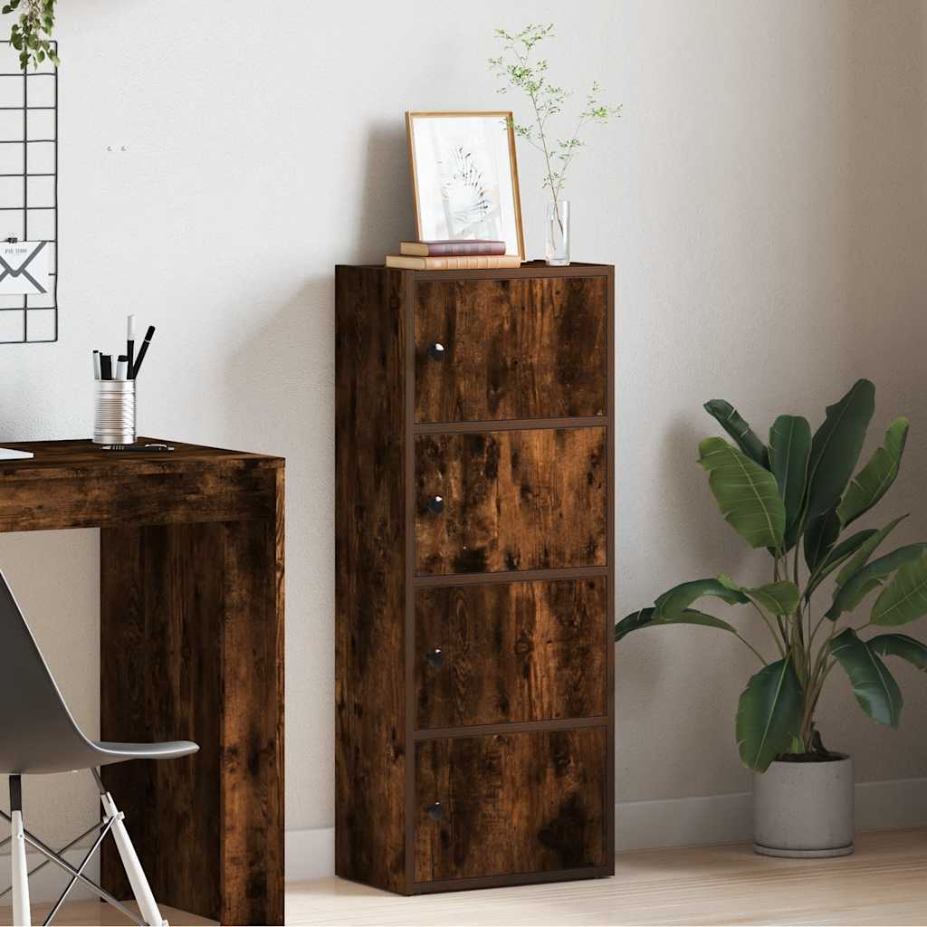 Bokhylle røkt eik 40x24x102 cm konstruert tre