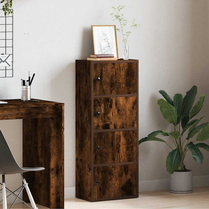 Bokhylle røkt eik 40x24x102 cm konstruert tre