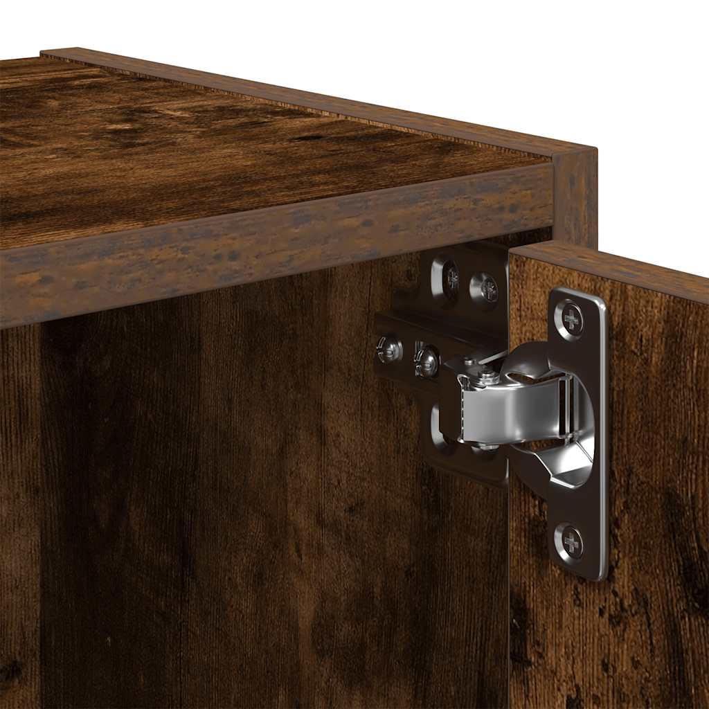 Bokhylle røkt eik 40x24x102 cm konstruert tre