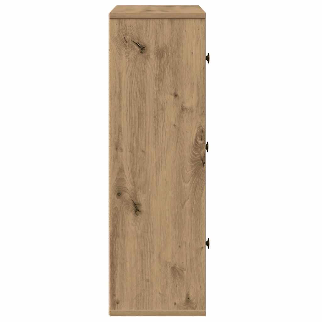 Bokhylle artisan eik 60x24x76,5 cm konstruert tre