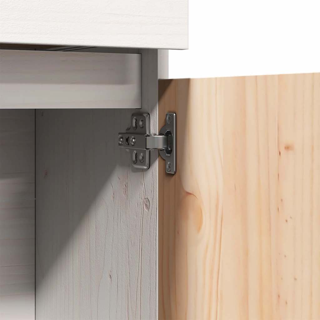 Vitrineskap Hvit 89x34x116,5 cm heltre furu