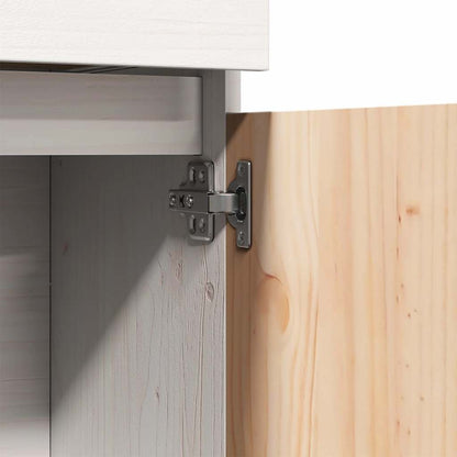 Vitrineskap Hvit 89x34x116,5 cm heltre furu