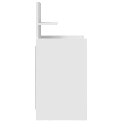 Nattbord Sengbord Hvit med 2 skuffer 38x34x80 cm