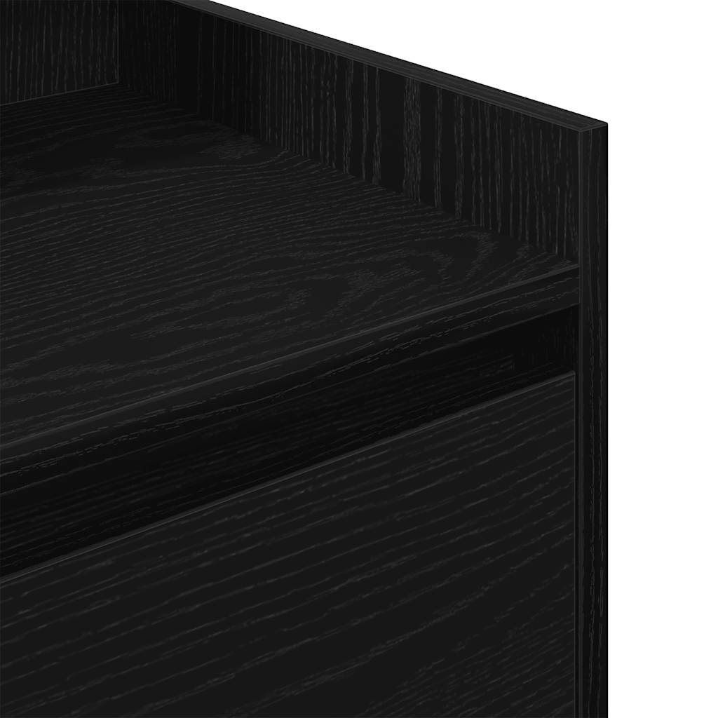 Nattbord Sengbord Svart med 2 skuffer 38x34x80 cm