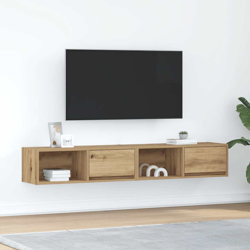TV-Møbel Artisan Eik Tv-benker 2 stk 80x31x25,5 cm