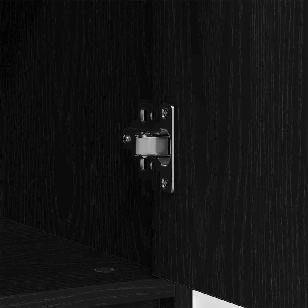 Skjenk Svart Eik med skuff 80x34x76 cm