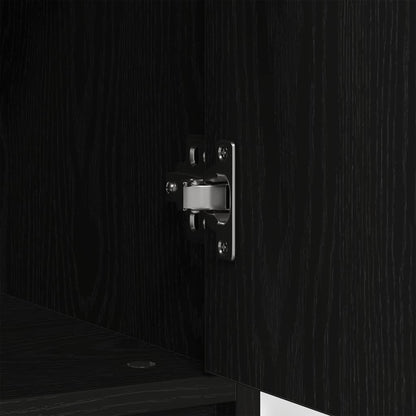 Skjenk Svart Eik med skuff 80x34x76 cm