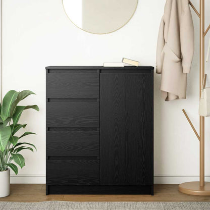 Skjenk Svart Eik med skuffer 71x35x84 cm