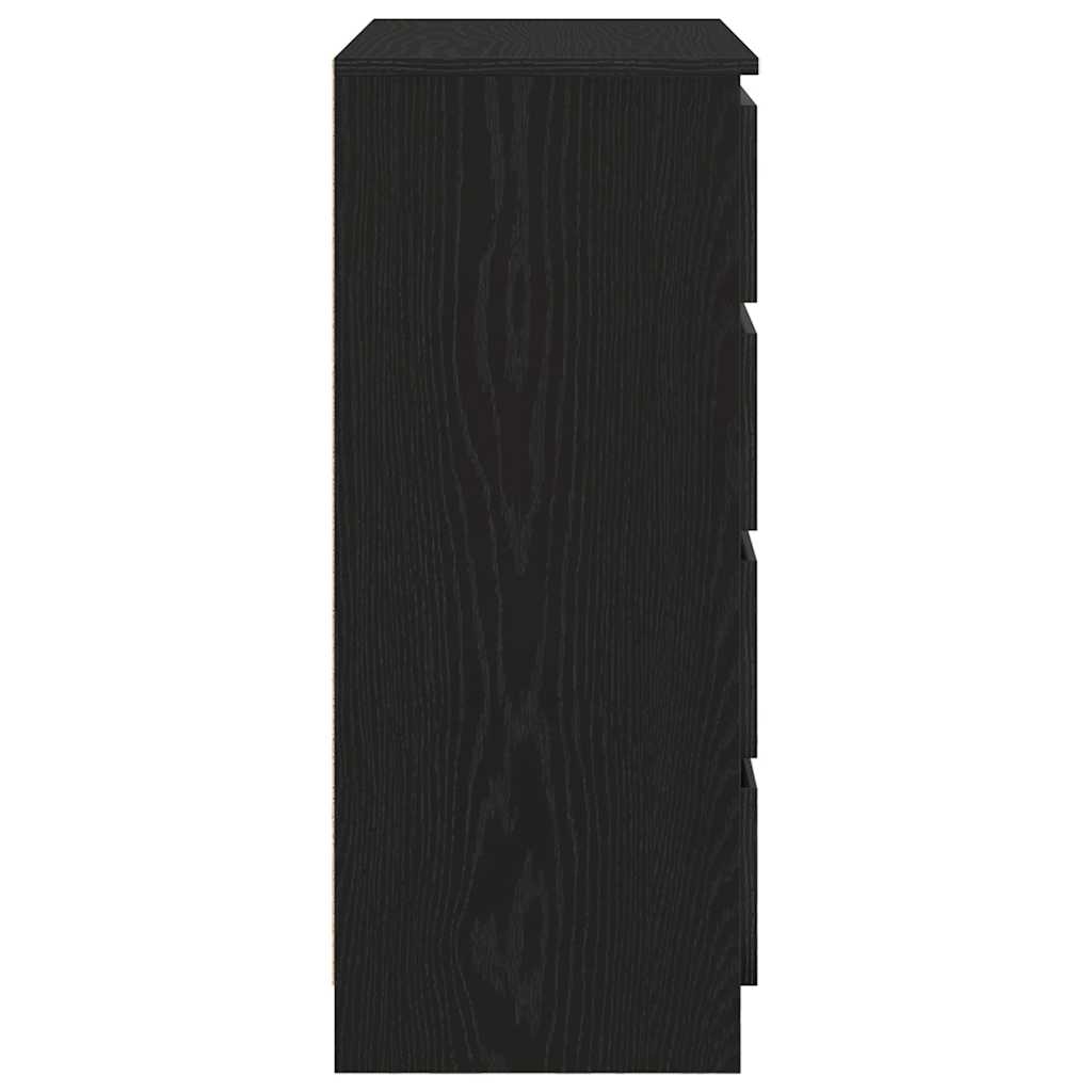 Skjenk Svart Eik med skuffer 71x35x84 cm