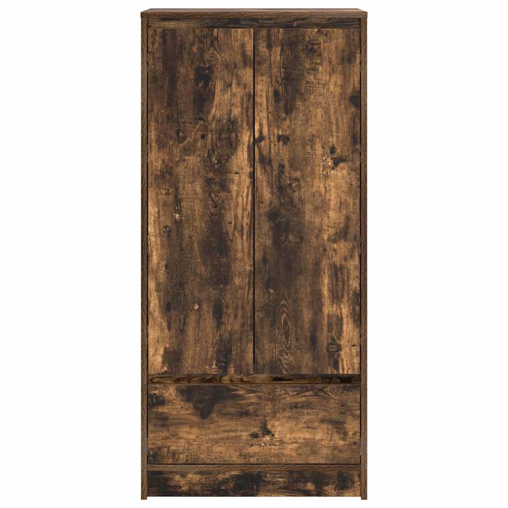 Skap Røkt Eik med skuff 55,5x34x119,5 cm