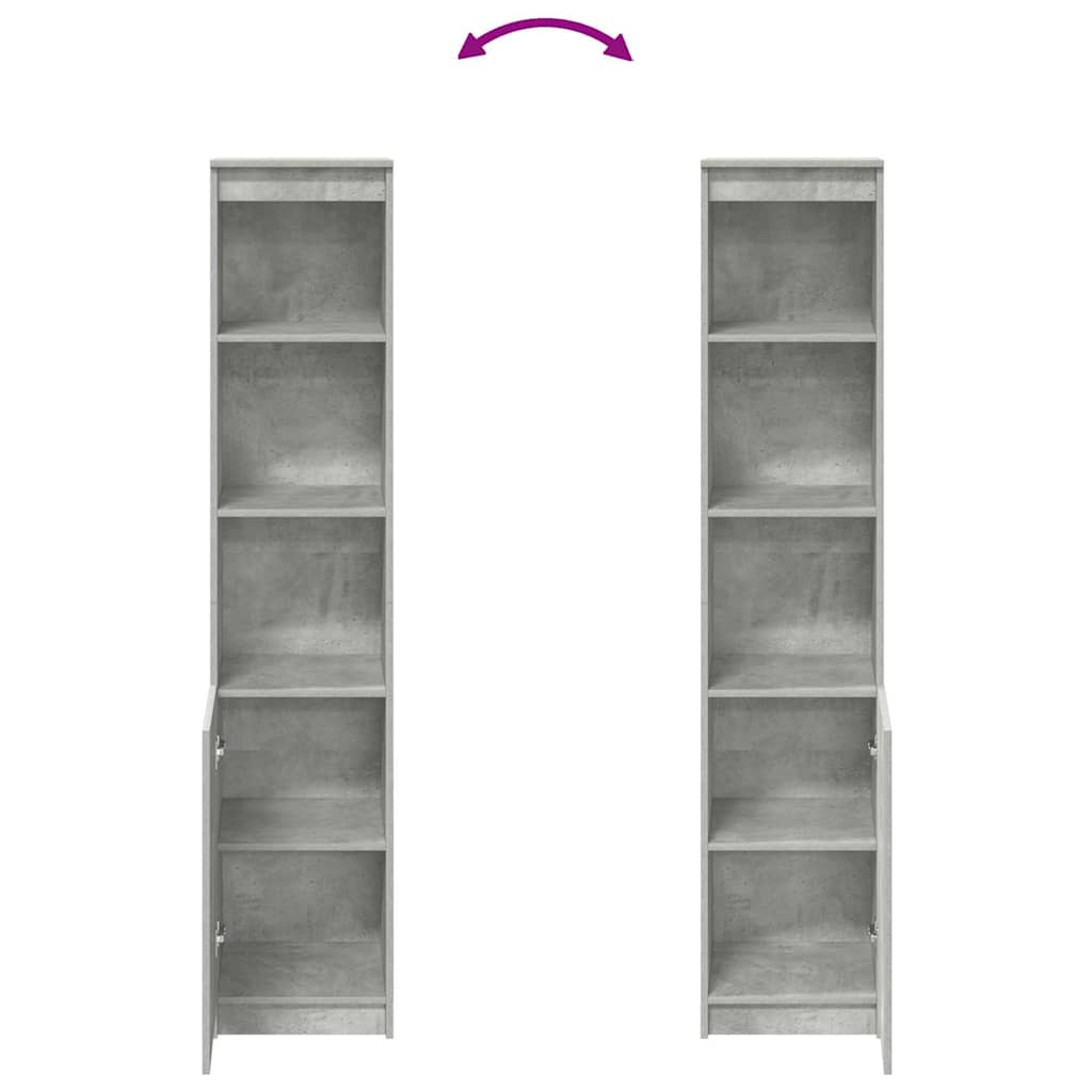 Skap Betonggrå 37,5x35x180 cm