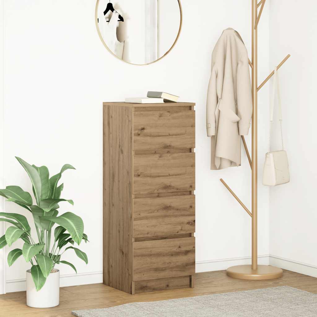 Skjenk artisan eik 37,5x35x99 cm konstruert tre