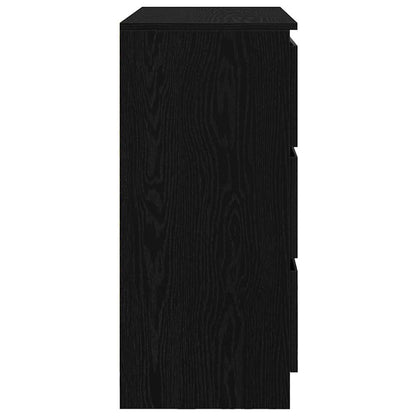 Skjenk Svart Eik 80x35x76 cm