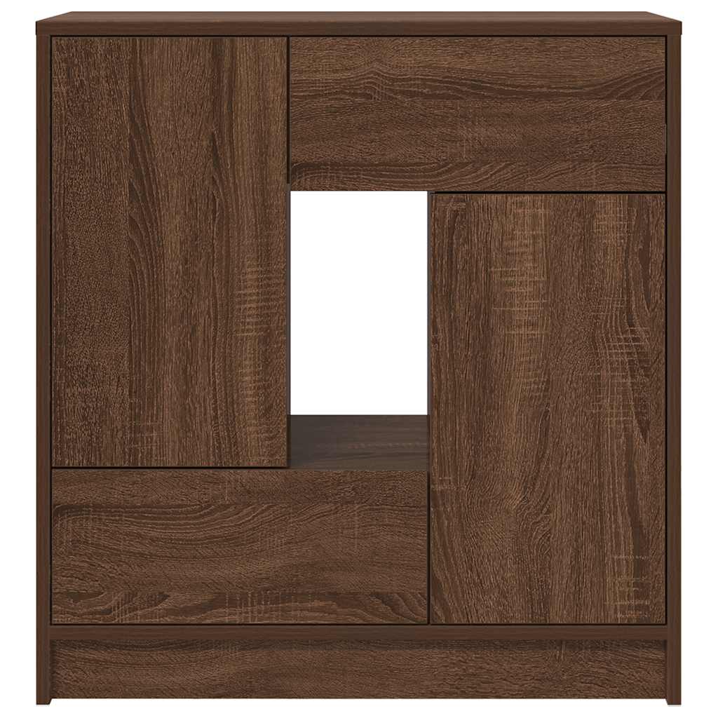 Skjenk Brun Eik med skuffer og dører 70,5x34x74,5 cm