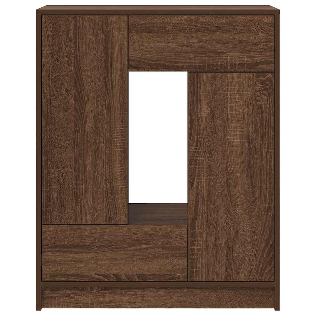 Skjenk Brun Eik med skuffer og dører 73x31x90 cm