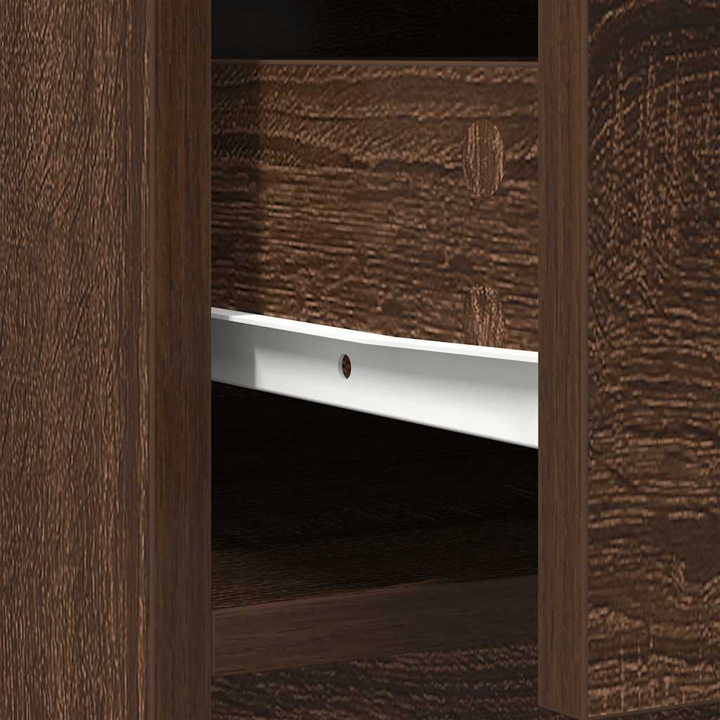 Skjenk Brun Eik med skuffer og dører 73x31x90 cm