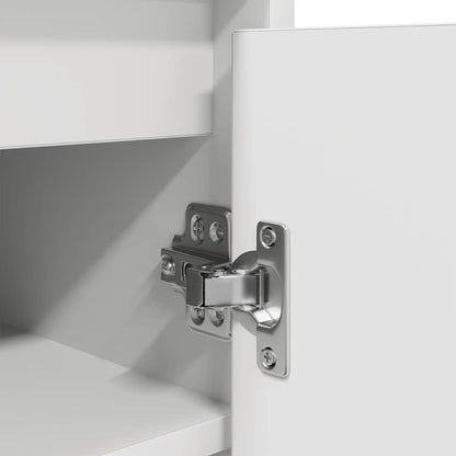 Skoskap Skohylle Skobenk Hvit 57x34x76 cm