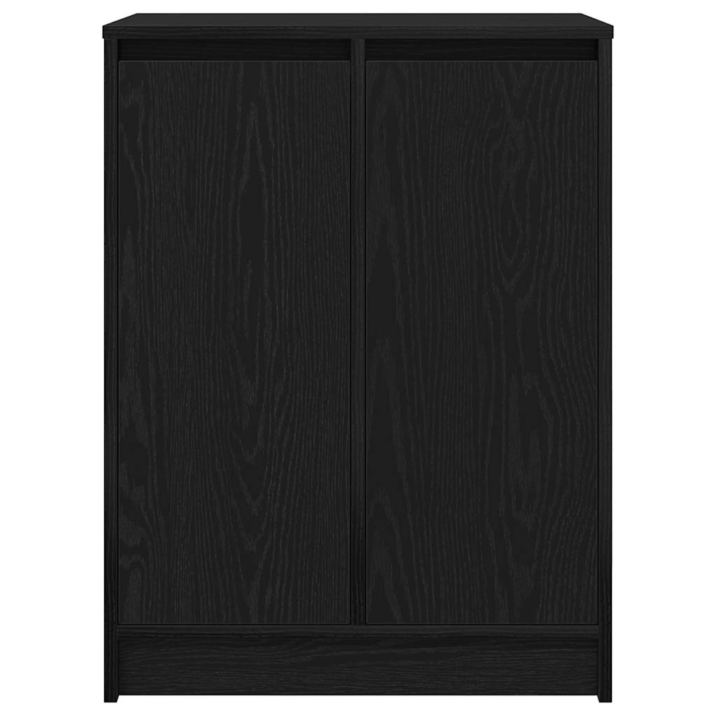 Skoskap Skohylle Skobenk Svart Eik 57x34x76 cm