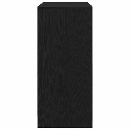 Skoskap Skohylle Skobenk Svart Eik 57x34x76 cm