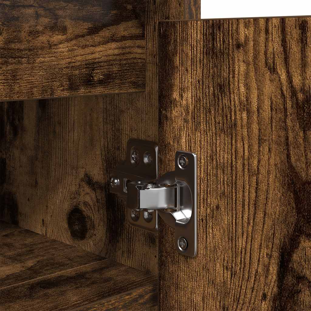 Skoskap Skohylle Skobenk Røkt Eik 57x34x76 cm