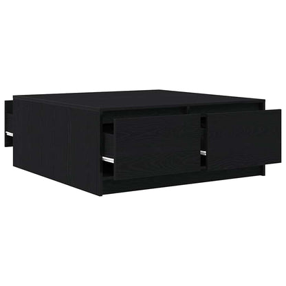 Salongbord Sofabord Svart med skuffer 100x100x40 cm