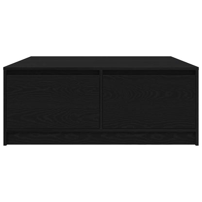 Salongbord Sofabord Svart med skuffer 100x100x40 cm