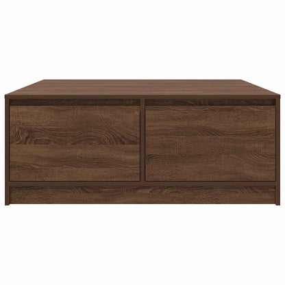 Salongbord Sofabord Brun Eik med skuffer 100x100x40 cm