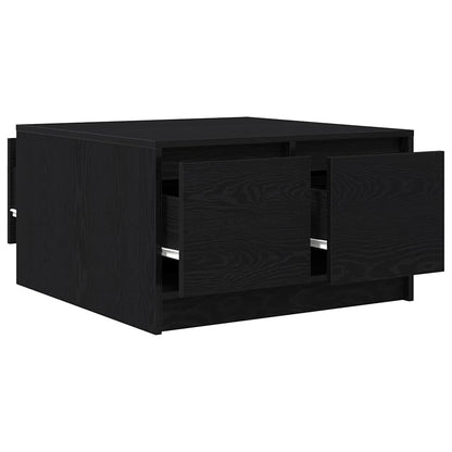 Salongbord Sofabord Svart med skuffer 70,5x70x40 cm