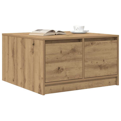 Salongbord Sofabord Artisan Eik med skuffer 70,5x70x40 cm