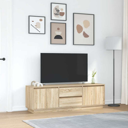 TV-Møbel Sonoma Eik TV-benk med LED-lys 160,5x41x50 cm