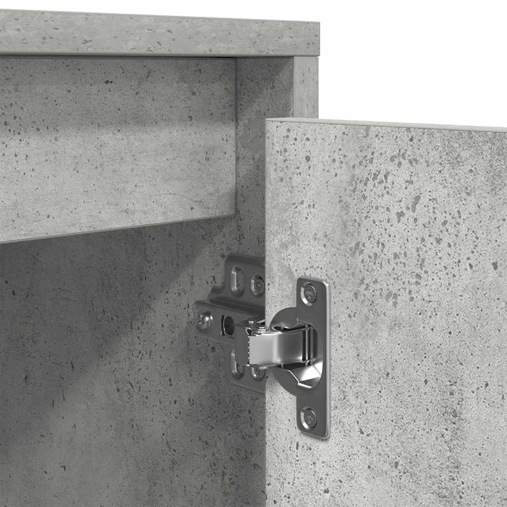 TV-Møbel Betonggrå TV-benk med LED-lys 160,5x41x50 cm