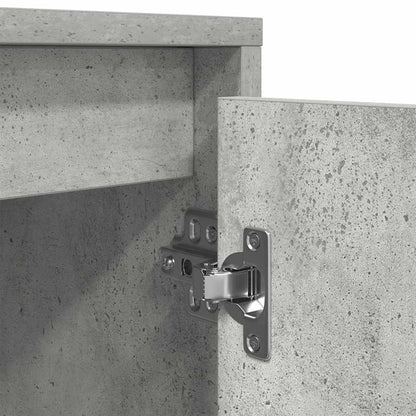 TV-Møbel Betonggrå TV-benk med LED-lys 160,5x41x50 cm