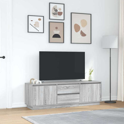 TV-Møbel Sonoma Grå TV-benk med LED-lys 160,5x41x50 cm