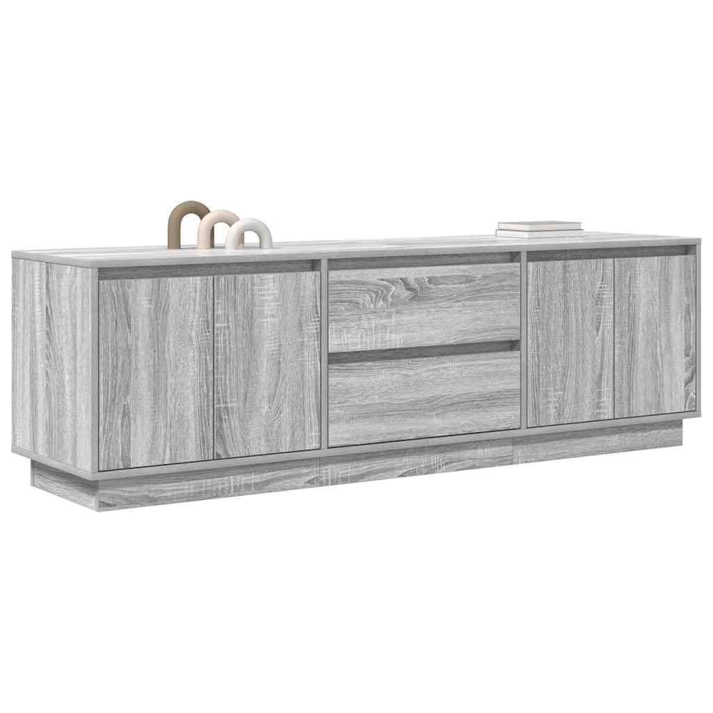 TV-Møbel Sonoma Grå TV-benk med LED-lys 160,5x41x50 cm