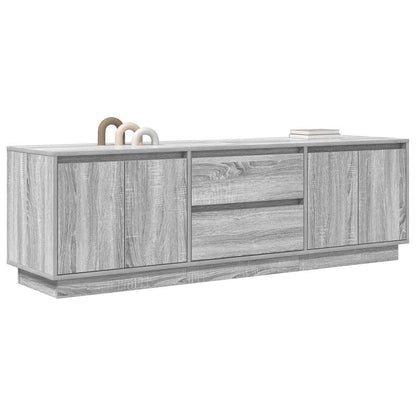 TV-Møbel Sonoma Grå TV-benk med LED-lys 160,5x41x50 cm