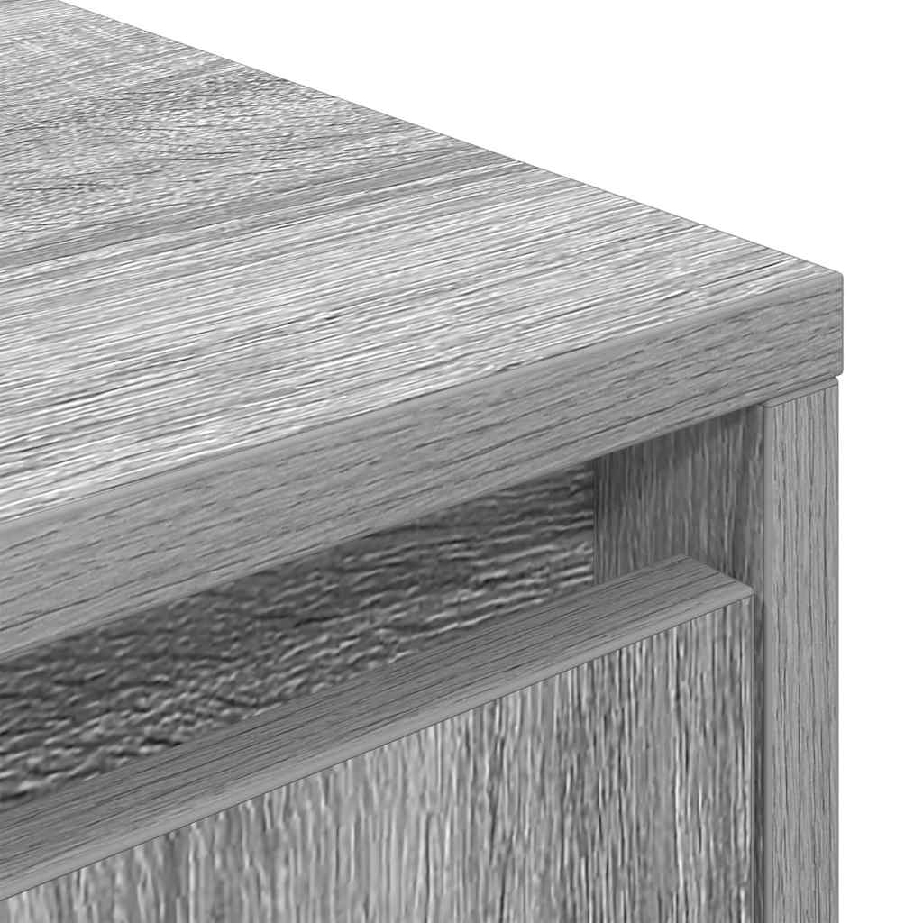 TV-Møbel Sonoma Grå TV-benk med LED-lys 160,5x41x50 cm