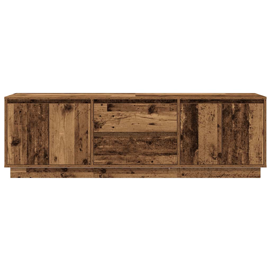 TV-Møbel Gammelt Tre TV-benk med LED-lys 160,5x41x50 cm