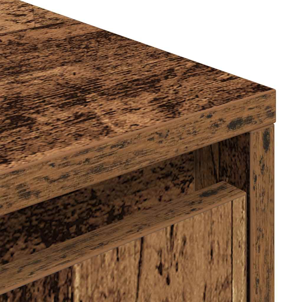 TV-Møbel Gammelt Tre TV-benk med LED-lys 160,5x41x50 cm