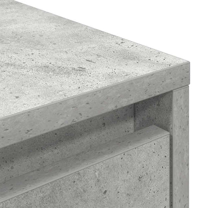 TV-Møbel Betonggrå TV-benk med LED-lys 193,5x41x50 cm