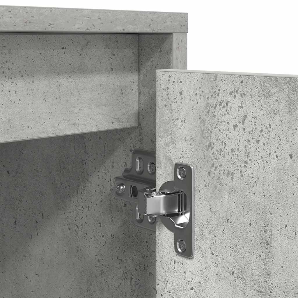 TV-Møbel Betonggrå TV-benk med LED-lys 193,5x41x50 cm