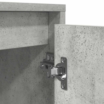 TV-Møbel Betonggrå TV-benk med LED-lys 193,5x41x50 cm