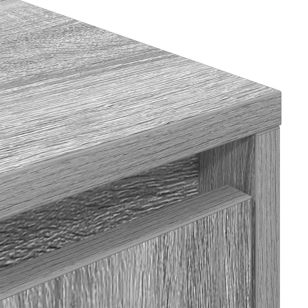 TV-Møbel Sonoma Grå TV-benk med LED-lys 193,5x41x50 cm