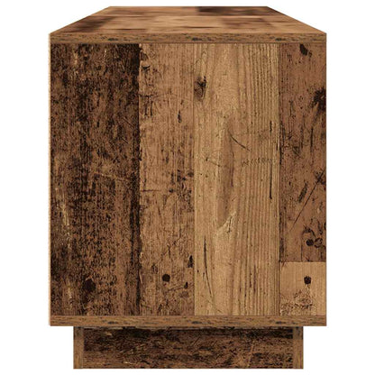 TV-Møbel Gammelt Tre TV-benk med LED-lys 193,5x41x50 cm