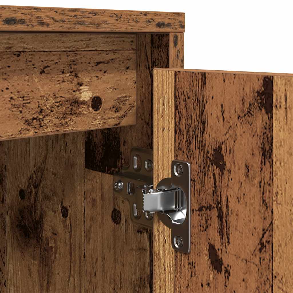 TV-Møbel Gammelt Tre TV-benk med LED-lys 193,5x41x50 cm