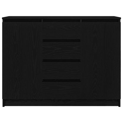 Skjenk Svart Eik med skuffer 100,5x35x76 cm