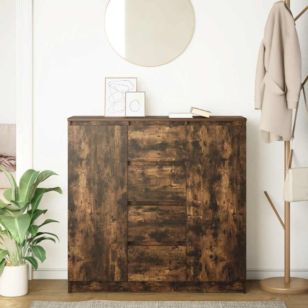 Skjenk Røkt Eik med skuffer 100,5x35x98,5 cm