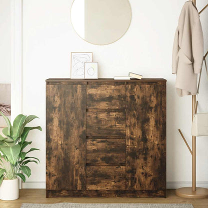 Skjenk Røkt Eik med skuffer 100,5x35x98,5 cm